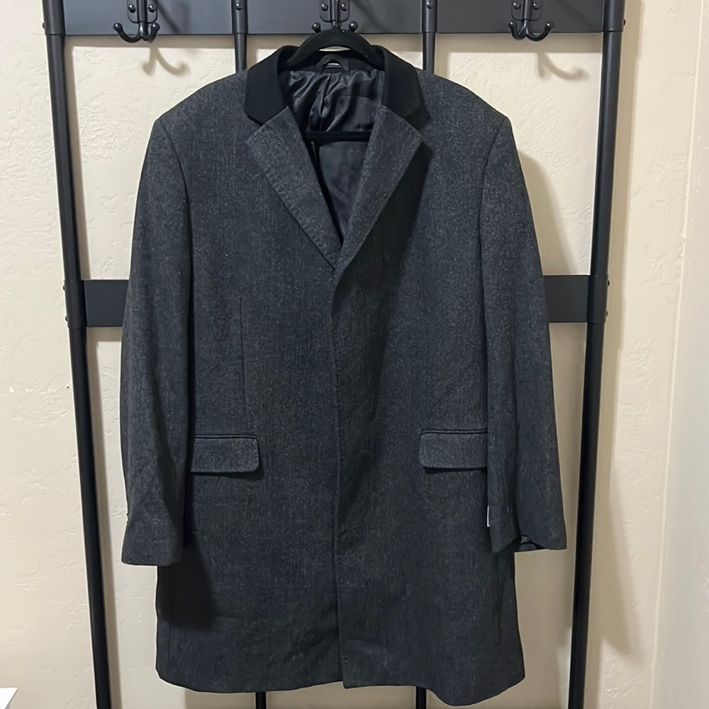 New Stafford classic fit wool blend topcoat sport jacket blazer size 46 reg